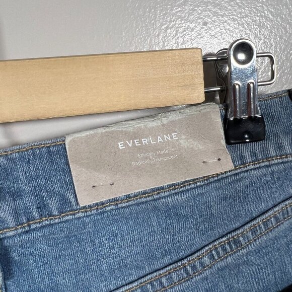Everlane Original Cheeky Jeans Size 27 Straight Leg High Rise Light Wash Blue - Picture 7 of 10